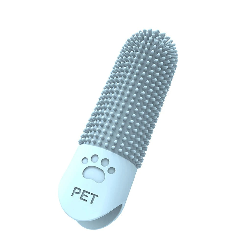 Silicone Pet Finger Toothbrush – Gentle Dental Cleaner for Dogs & Cats