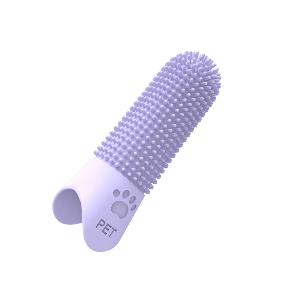 Silicone Pet Finger Toothbrush – Gentle Dental Cleaner for Dogs & Cats
