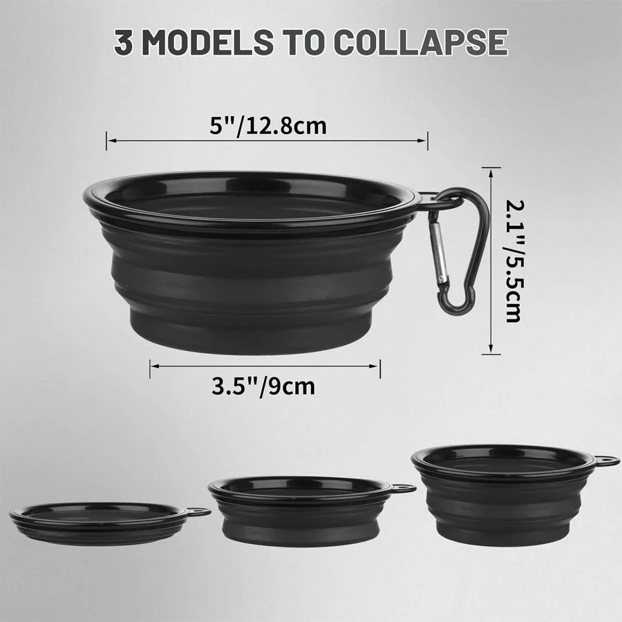 Portable Collapsible Dog Bowl – Pet Water & Food Dish for Walking, Hiking & Travel