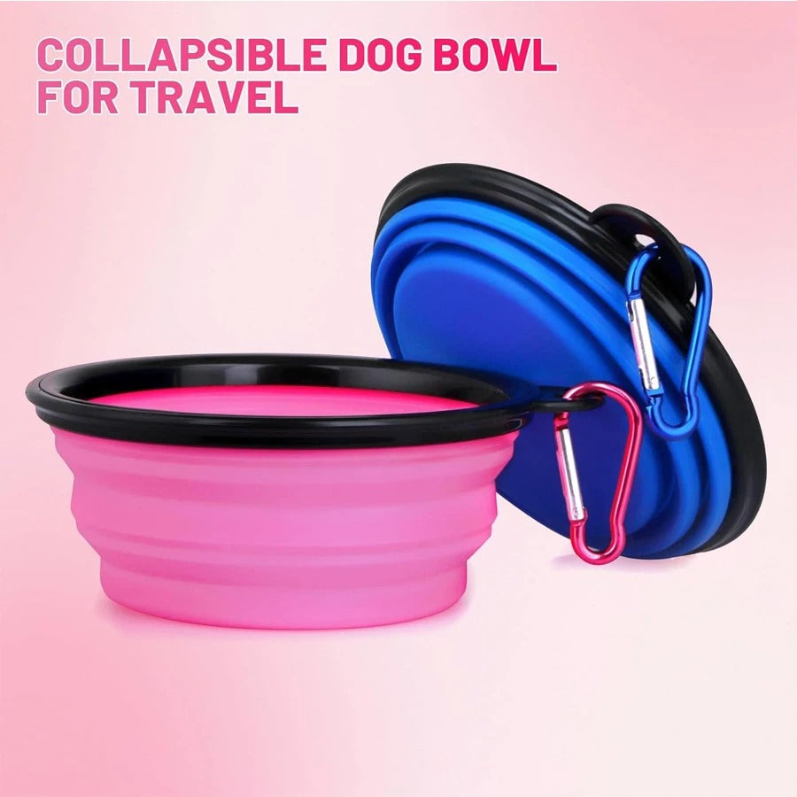 Portable Collapsible Dog Bowl – Pet Water & Food Dish for Walking, Hiking & Travel